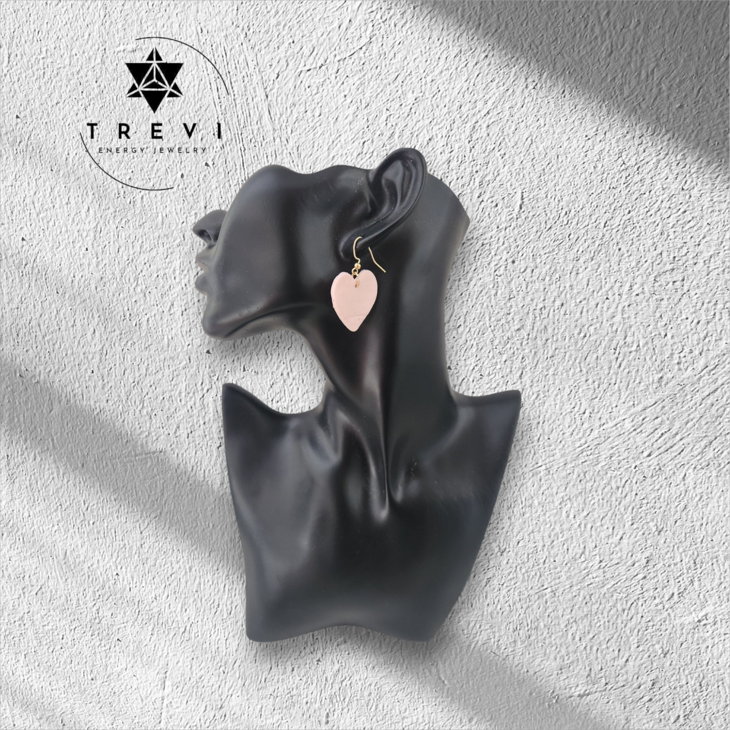 pink heart shaped earrings