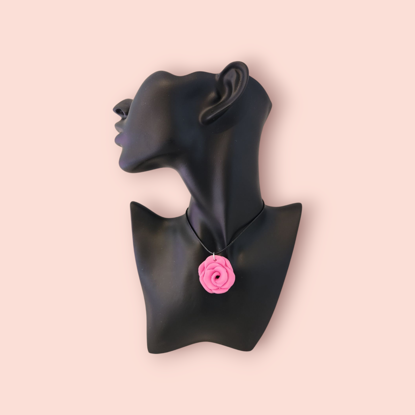 Pink flower necklace