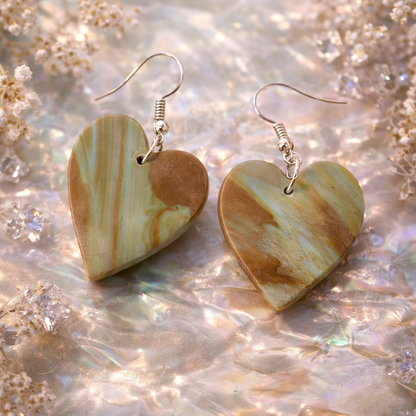Green Heart Energy Earrings – Handmade Spiritual Jewelry