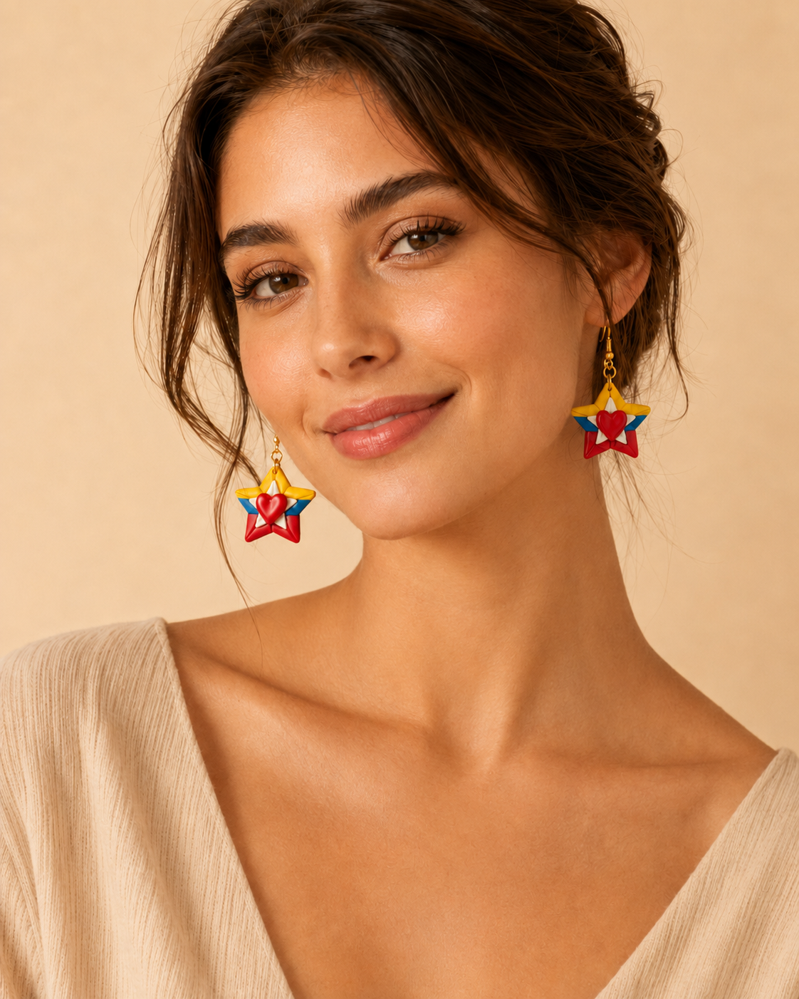 Radiant Venezuelan Love Star Earrings
