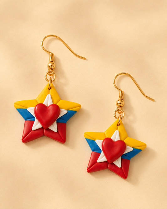 Radiant Venezuelan Love Star Earrings